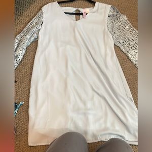 Long sleeve blue dress